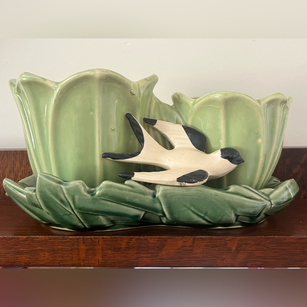 Vintage McCoy Pottery Green planter
